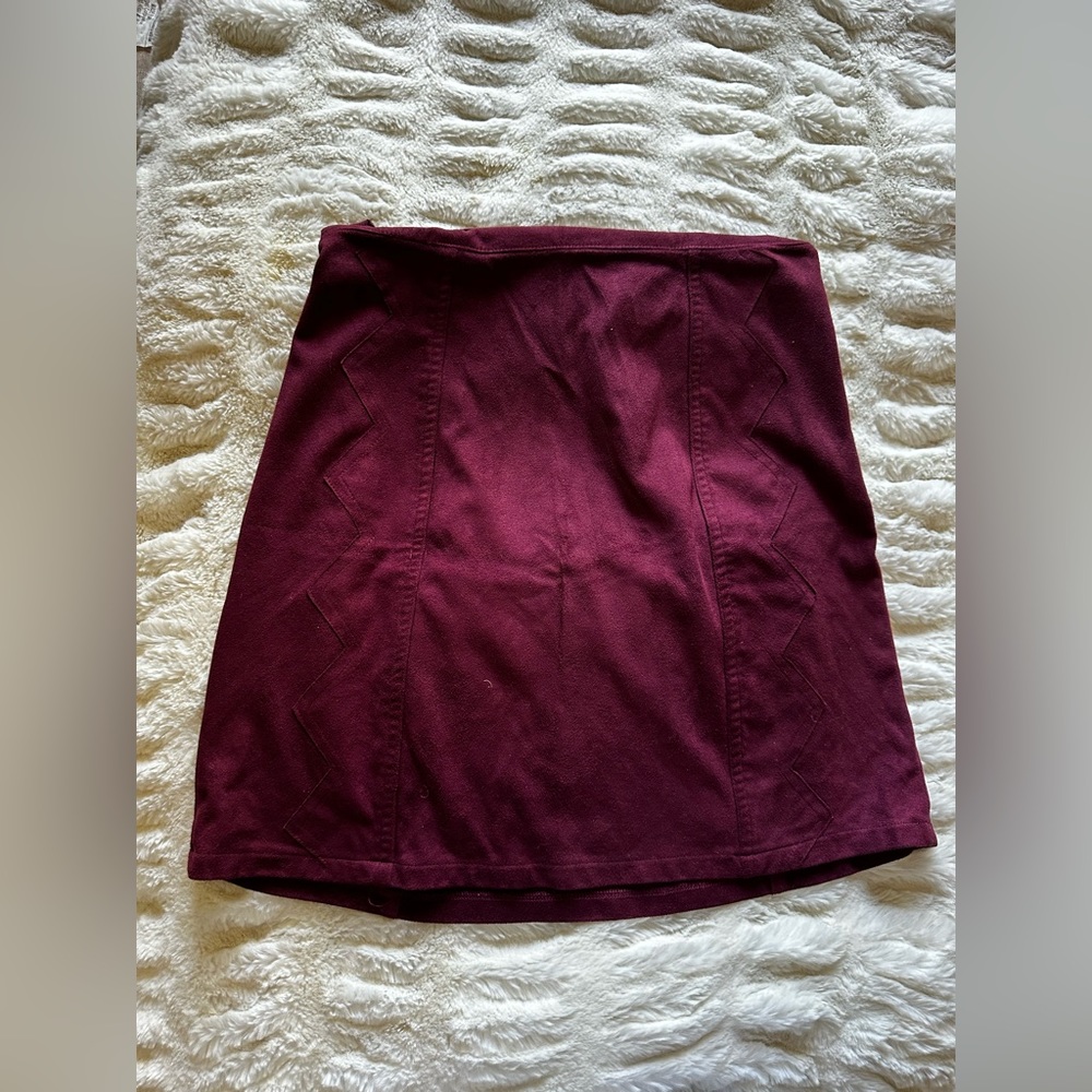 💓BCN burgundy skirt small mini classy